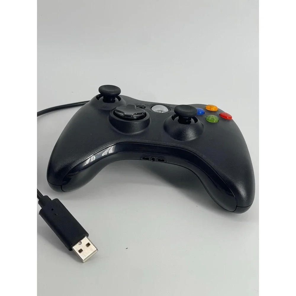 Official Black Microsoft Xbox 360‎ Wired USB Controller PC OEM